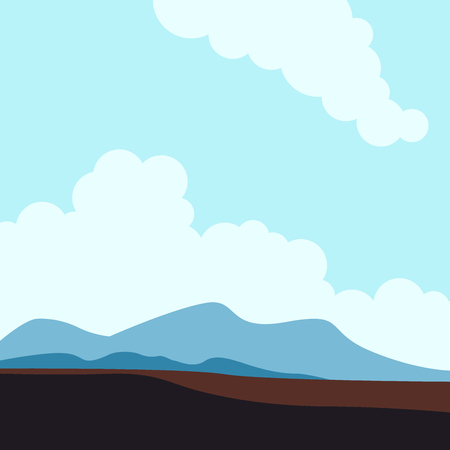 Isolated landscape imageのイラスト素材