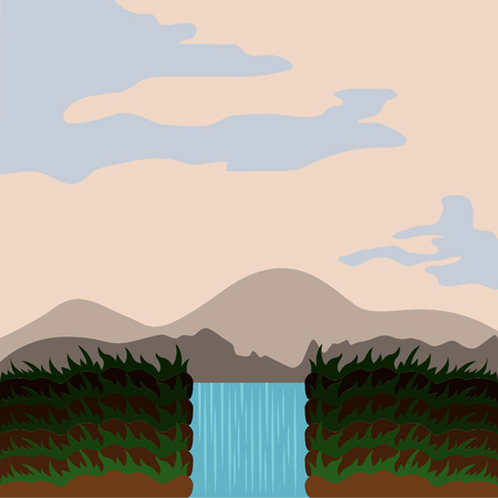 Isolated landscape imageのイラスト素材