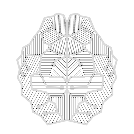 Isolated lineal brain design. Artificial intelligence concept. Vector illustration designのイラスト素材