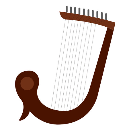 Isolated harp musical instrument. Vector illustration designのイラスト素材