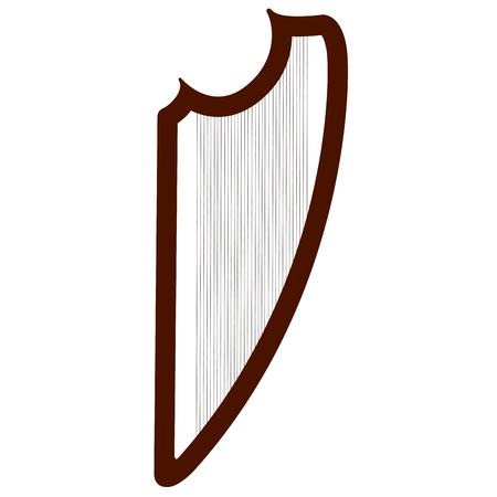 Isolated harp musical instrument. Vector illustration designのイラスト素材