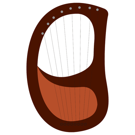 Isolated harp musical instrument. Vector illustration designのイラスト素材