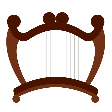 Isolated harp musical instrument. Vector illustration designのイラスト素材