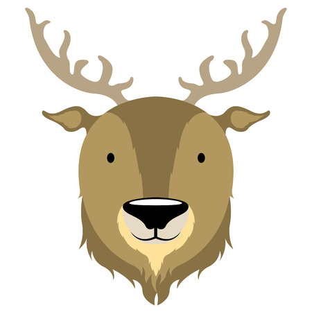 Isolated cute moose avatar. Vector illustration designのイラスト素材