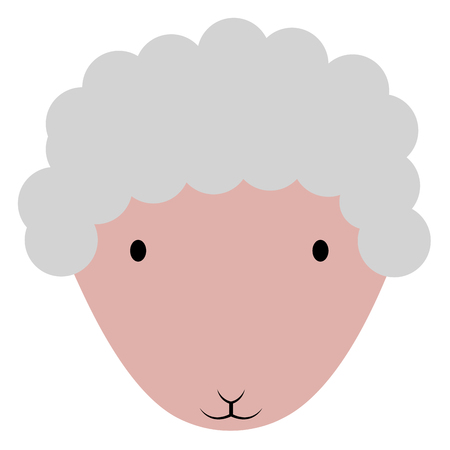 Isolated cute sheep avatar. Vector illustration designのイラスト素材