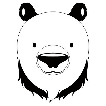 Isolated cute bear avatar. Vector illustration designのイラスト素材