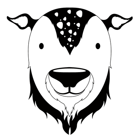 Isolated cute deer avatar. Vector illustration designのイラスト素材