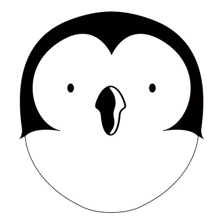 Isolated cute penguin avatar. Vector illustration designのイラスト素材
