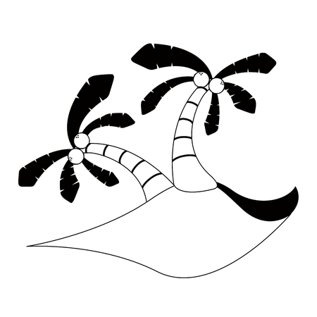 Isolated palm tree icon. Vector illustration designのイラスト素材