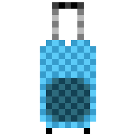 Pixelated travel bag iconのイラスト素材