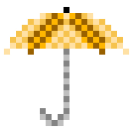 Pixelated umbrella iconのイラスト素材