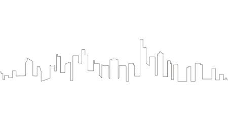 Continous line skyline of Minneapolis. Vector illustration designのイラスト素材