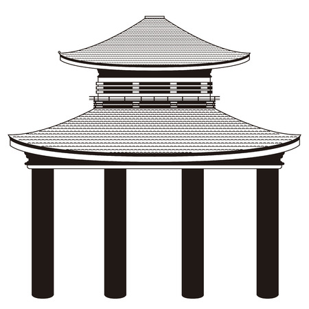 Isolated asian building icon. Vector illustration designのイラスト素材