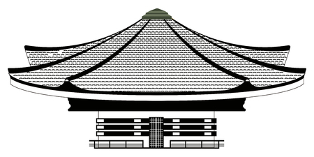 Isolated asian building icon. Vector illustration designのイラスト素材