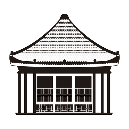 Isolated asian building icon. Vector illustration designのイラスト素材