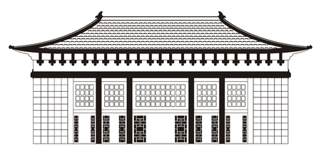 Isolated asian building icon. Vector illustration designのイラスト素材