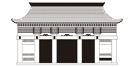 Isolated asian building icon. Vector illustration designのイラスト素材