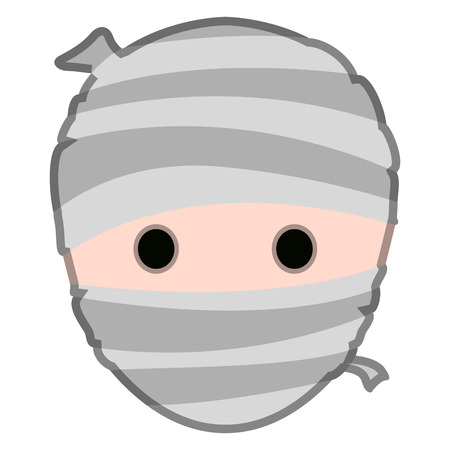 Abstract halloween mummy mask. Vector illustration designのイラスト素材