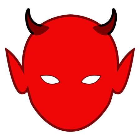 Abstract halloween demon mask. Vector illustration designのイラスト素材
