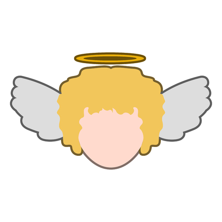 Isolated winged angel costume. Vector illustration designのイラスト素材