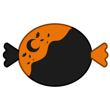 Isolated halloween candy icon. Vector illustration designのイラスト素材