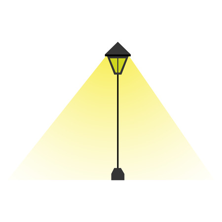 Isolated retro lamp post icon. Vector illustration designのイラスト素材