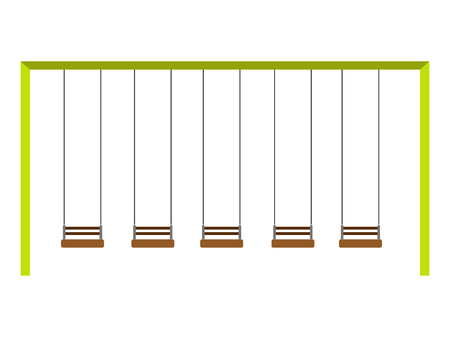 Isolated playground swing icon. Vector illustration designのイラスト素材