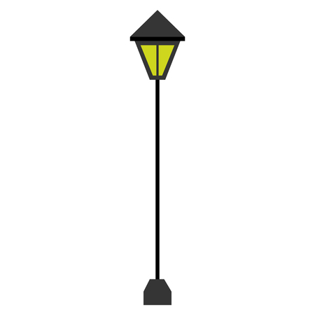 Isolated retro lamp post icon. Vector illustration designのイラスト素材