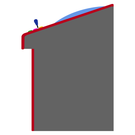 Isolated arcade machine icon. Vector illustration designのイラスト素材