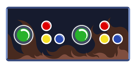 Isolated joystick for arcade machine. Vector illustrtion design
