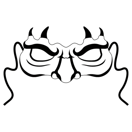 Isolated halloween demon mask. Vector illustration designのイラスト素材