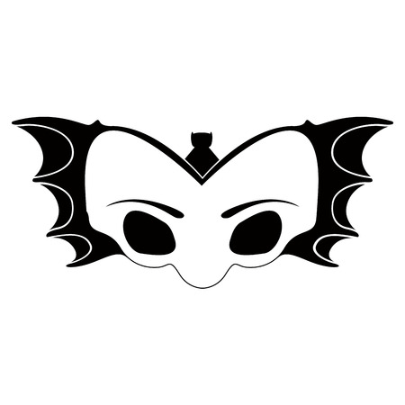 Isolated halloween bat mask. Vector illustration designのイラスト素材