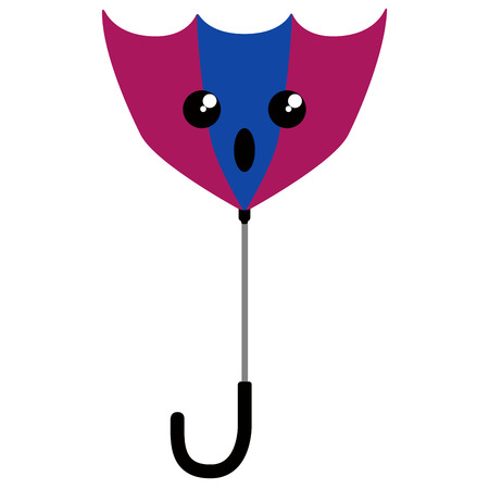 Isolated surprised umbrella icon. Vector illustration designのイラスト素材