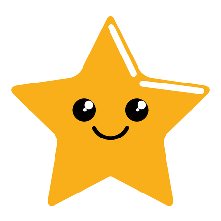 Cute happy star shape icon. Vector illustration designのイラスト素材