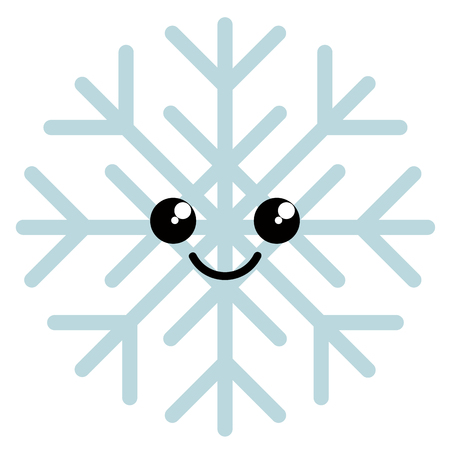 Happy cute snowflake weather icon. Vector illustration designのイラスト素材
