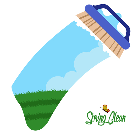 Spring clean concept image. Vector illustration designのイラスト素材