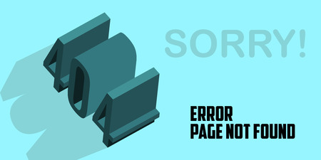 404 error website not found graphic design. Vector illustrationのイラスト素材
