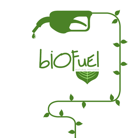 Green biofuel concept image. Vector illustration designのイラスト素材