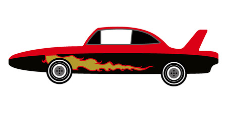 Side view of a racing carのイラスト素材