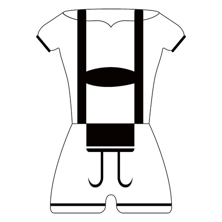 Traditional oktoberfest clothing icon for menのイラスト素材