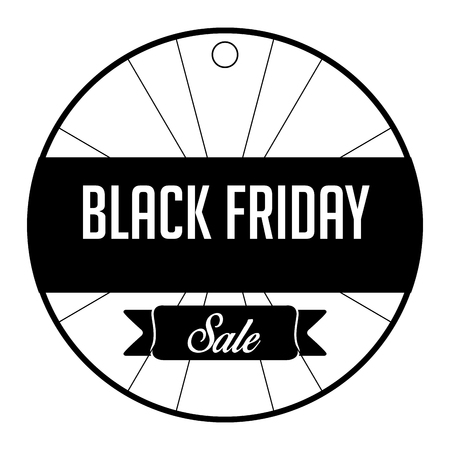 Isolated black friday labelのイラスト素材