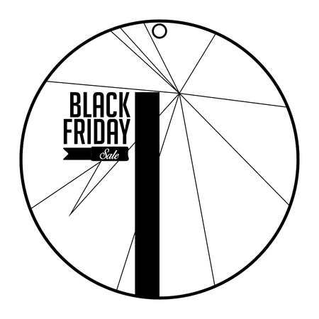 Isolated black friday labelのイラスト素材