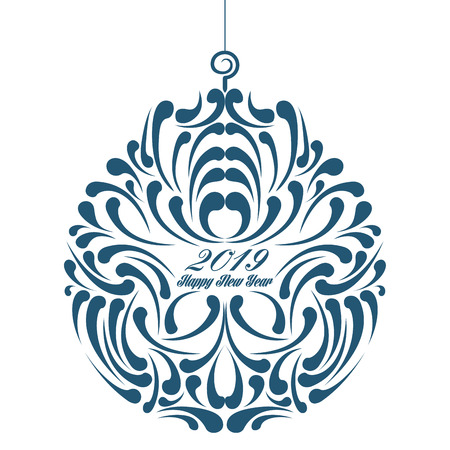 Happy new year graphic design. Vector illustrationのイラスト素材