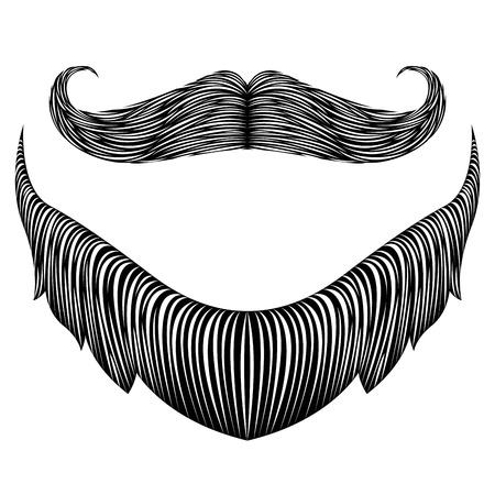 Isolated detailed beard image. Vector illustration designのイラスト素材