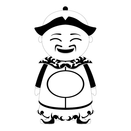 Isolated traditional asian cartoon character. Vector illustration designのイラスト素材