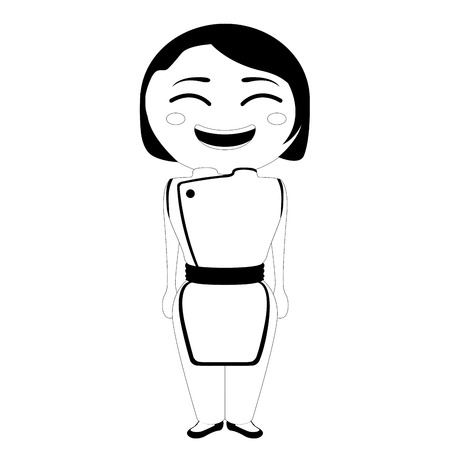 Isolated traditional asian cartoon character. Vector illustration designのイラスト素材