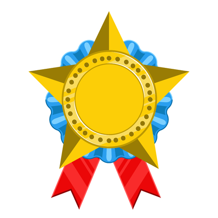 Isolated golden medal image. Vector illustration designのイラスト素材