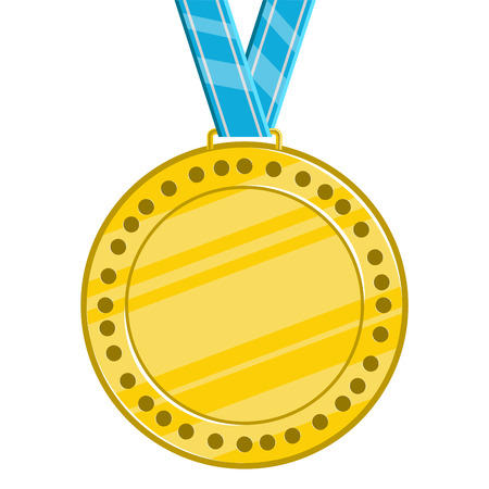Isolated golden medal image. Vector illustration designのイラスト素材