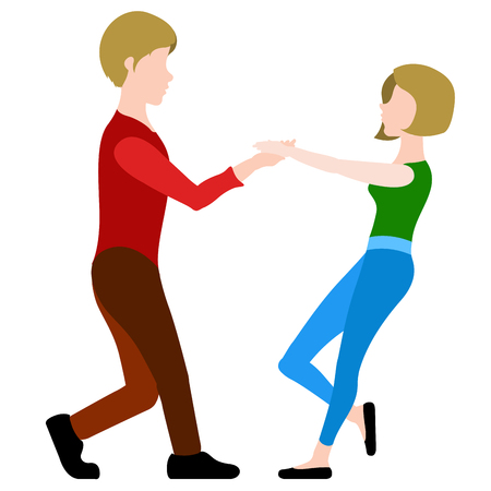 Isolated happy couple. Valentine day. Vector illustration designのイラスト素材