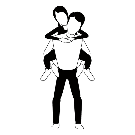 Couple hugging each other. Valentine day. Vector illustration designのイラスト素材